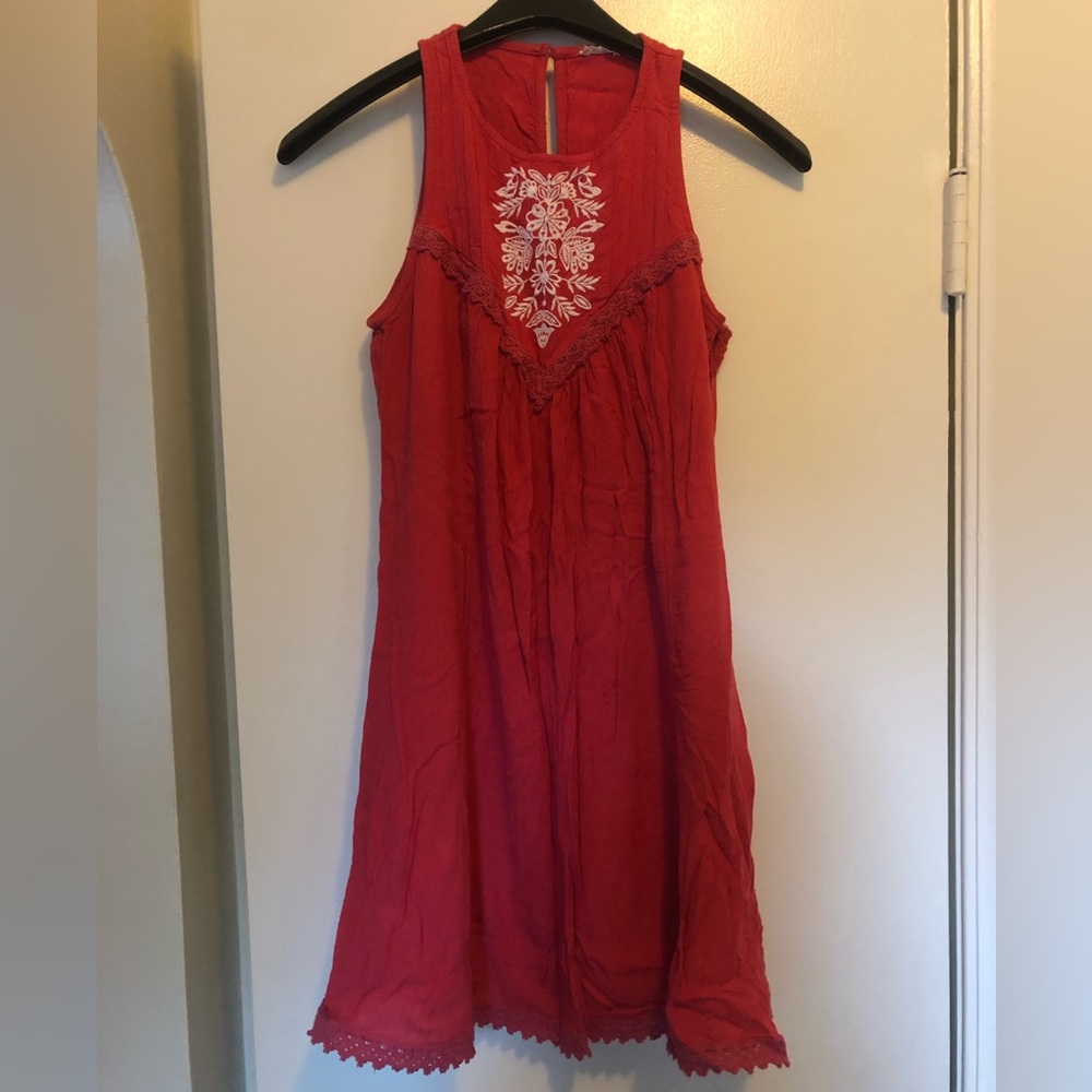 Dark coral colored dress